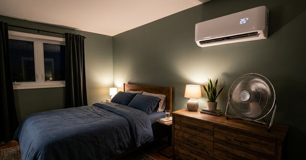 Ar-condicionado no 18 °C durante a noite inteira não é necessário para manter o quarto fresco: em Singapura, a recomendação é usar 25 °C ou mais e recorrer ao ventilador depois que o ambiente esfriar