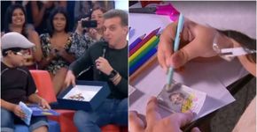 Luciano Huck é criticado por presente a menino que desenhou álbum