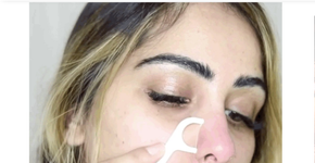 Vídeo de mulher tirando espinhas com fio dental bomba na internet