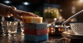 Cores das esponjas de prato têm significado específico que pode salvar suas louças mais caras
