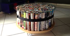 Reciclagem e decoração: mesa de revistas