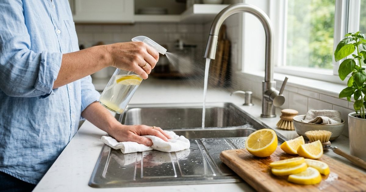 Borrifar água com limão ao redor da pia da cozinha: por que é recomendado e para que serve