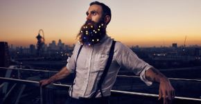 Luzes de Natal na barba serão a atração das festas no fim de ano