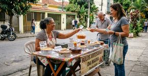 Aos 60 anos, vendedora monta a barraca de bolo no mesmo ponto há duas décadas e é referência do bairro Permanência em vez de sacrifício. É o contraponto mais interessante ao formato, e costuma render personagem com muito o que contar.