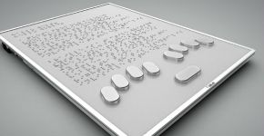 Tablet para deficientes visuais usa bolhas para gerar textos em braile