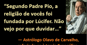 Dossiê de evangélicos denunciou Olavo de Carvalho nos EUA