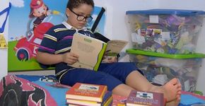 Cadu, o menino de 7 anos que leu 88 livros só este ano