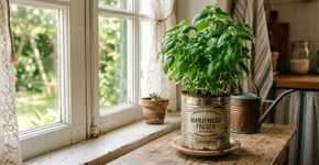Essa erva aromática pode crescer numa lata de conserva velha e produzir folhas frescas para temperar o ano todo