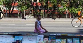 Uma flor que brota do concreto: garota de nove anos faz doação de livros no Minhocão