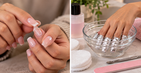 Remover unhas postiças puxando a borda pode arrancar camadas da unha natural, e o adesivo precisa ser dissolvido conforme o sistema usado