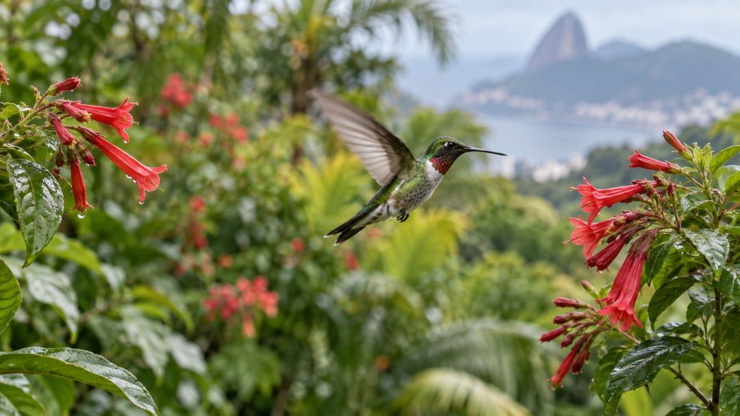 A habilidade de voar para trás ajuda durante visitas às flores.