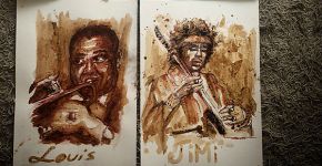 Ilustrador usa café para criar verdadeiras obras de arte