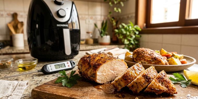 Featured main: O truque para fazer o frango mais suculento na air fryer em casa