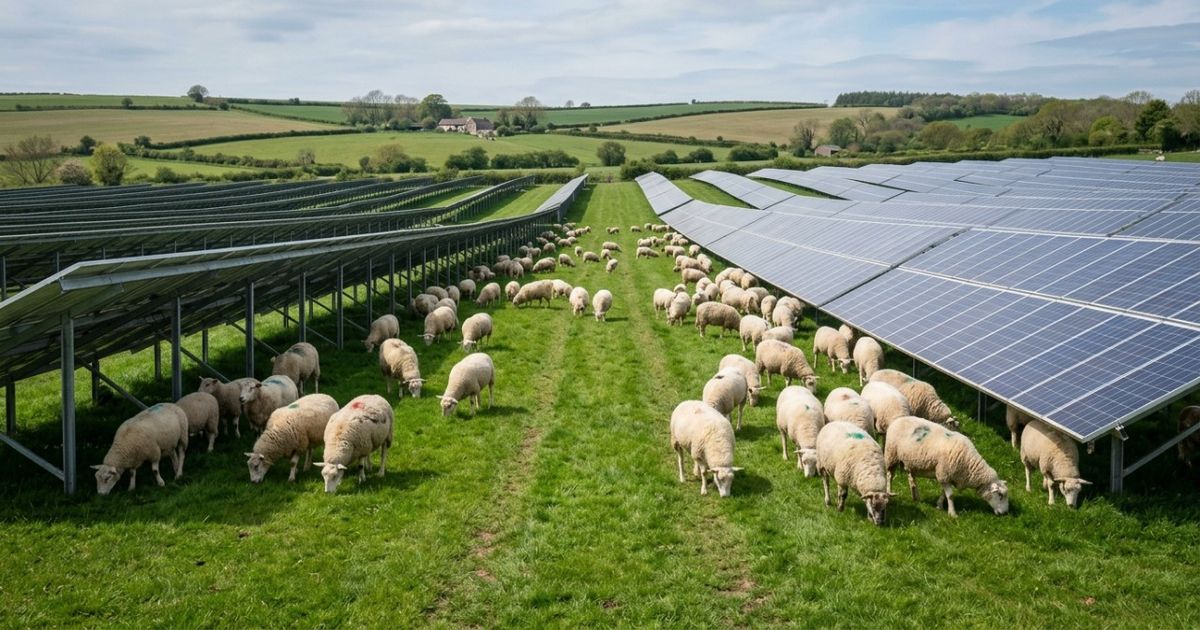 Casal de Vermont começou com 30 ovelhas em 2018; 7 anos depois, já tinha 500 animais cuidando da vegetação em 1.500 acres de usinas solares no Nordeste dos EUA