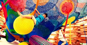 Playgrounds de crochê encantam crianças e adultos