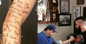 Músico tatua nomes de fãs que lhe mandaram cartas de suicídio