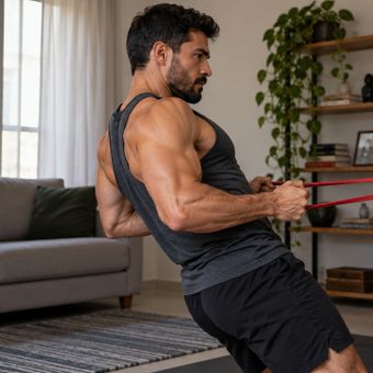 Featured mobile: Diga adeus aos desconfortos nas costas: com uma faixa elástica e poucos minutos, o exercício de remo pode fortalecer a musculatura e aliviar tensões