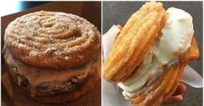 Parem as máquinas: faça um sanduíche de churros com recheio de sorvete