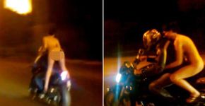 Mulher que pegou carona nua em moto pode ser multada por não usar capacete