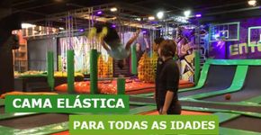 Parque de cama elástica para todas as idades