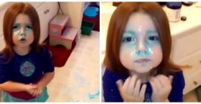 O que acontece quando uma criança fica só com um pote de glitter?
