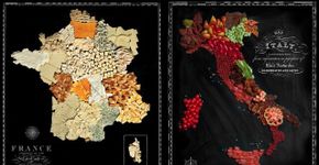 Artista cria mapa com comidas típicas de cada país