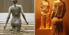 Artista faz esculturas realistas em madeira