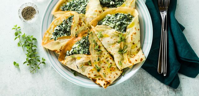 Crepe de ricota e espinafre de dar água na boca