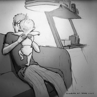 Artista faz ilustrações do dia a dia ao lado de sua esposa