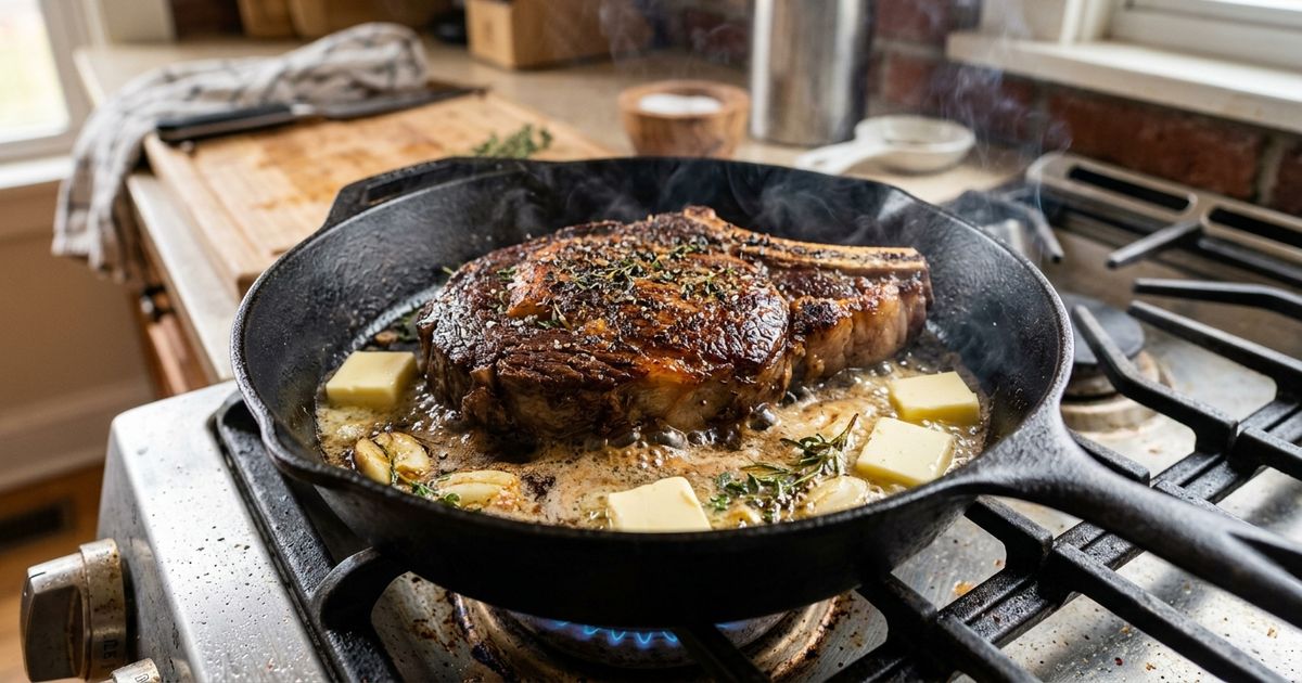 O truque da manteiga gelada na frigideira que transforma qualquer bife em casa