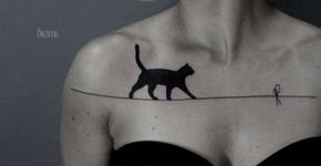 25 ideias de tatuagem de gato para quem AMA seus gatíneos