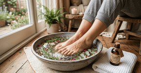 Como fazer um escalda-pés relaxante que reduz inchaço nas pernas após um dia inteiro em pé