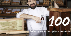 100 aulas de gastronomia com curso e certificação inteiramente grátis