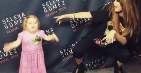 Famosa por vídeos de dança, garotinha encontra Selena Gomez