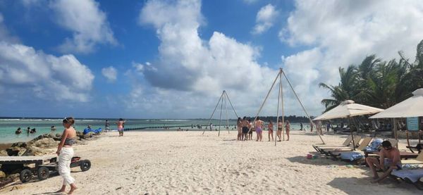 Vista da praia de Mahahual