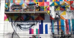 Chico Buarque e Ariano Suassuna ganham graffiti de Kobra em São Paulo