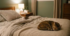 Por que os gatos gostam de dormir aos “pés” de seus donos?