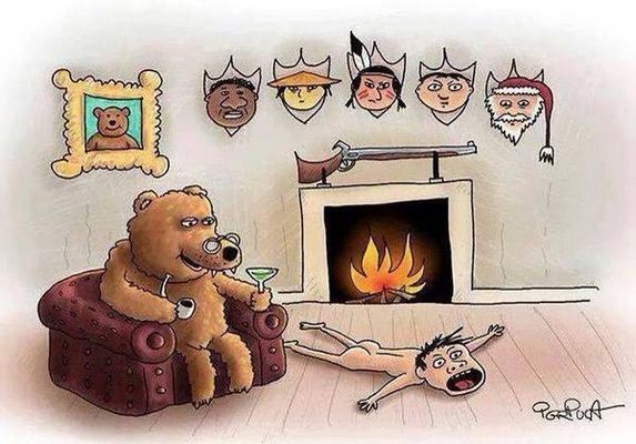 Desenhos fazem crítica da relação homem/animal (Imagem: Divulgação)