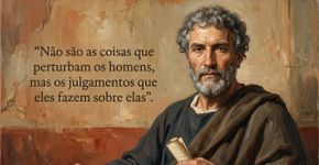 Epicteto, filósofo estoico, sobre como nossa interpretação pesa mais que os próprios acontecimentos: “Não são as coisas que perturbam os homens, mas os julgamentos que eles fazem sobre elas”
