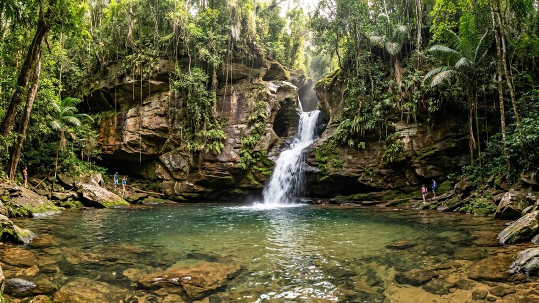 A Corredeira do Urubuí combina aventura nas águas velozes com momentos de lazer e descanso.