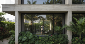Decoração com concreto e verde intenso transforma qualquer espaço no estilo eco-brutalismo