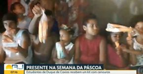 Alunos da rede municipal do RJ ganham cenouras na Páscoa
