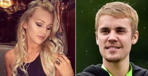 Justin Bieber leva fora de modelo americana em rede social