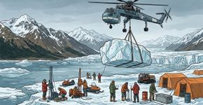 O bloco de gelo do Alasca que viajou até Iowa para testar se icebergs poderiam virar água potável