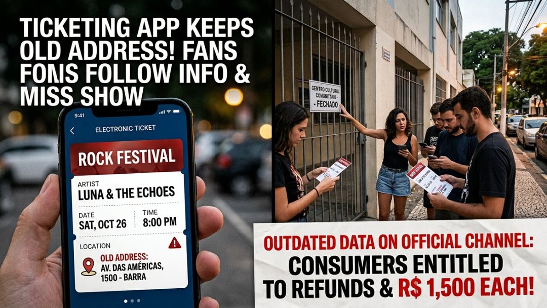 Falhas operacionais em plataformas digitais geram responsabilidade objetiva dos organizadores.