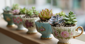Aquela xícara velha pode virar o vaso mais charmoso da sua casa