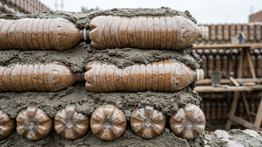 A criatividade e a responsabilidade ambiental viabilizaram a construção de uma casa sustentável em Bangladesh usando garrafas plásticas.