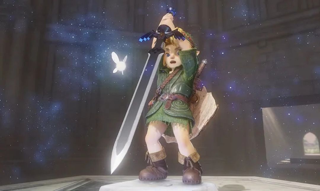 Imagens redesenhadas do Link, protagonista de The Legend of Zelda: Ocarina of Time