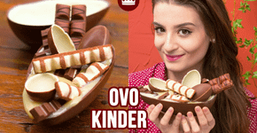 Ovo de Páscoa Kinder caseiro com recheio cremoso