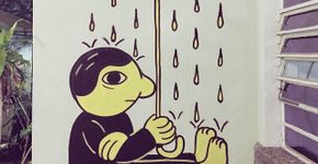 Grafite de artista deixa muros divertidos em São Paulo